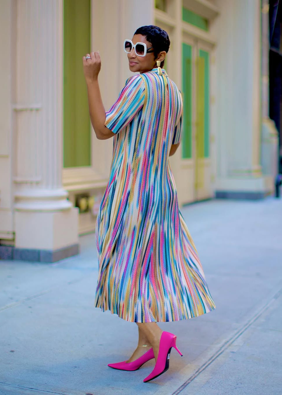 Lateefa Stripe Plisse