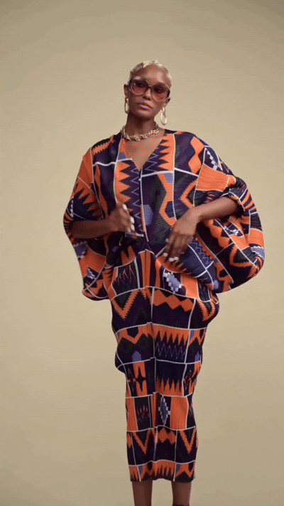 Kente Pleated Plisse