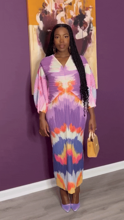 Watercolor Batwing Plisse