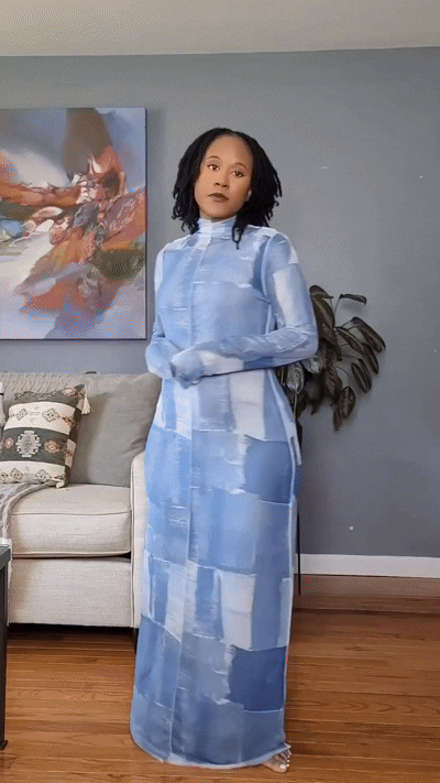 Denim Patchwork Print