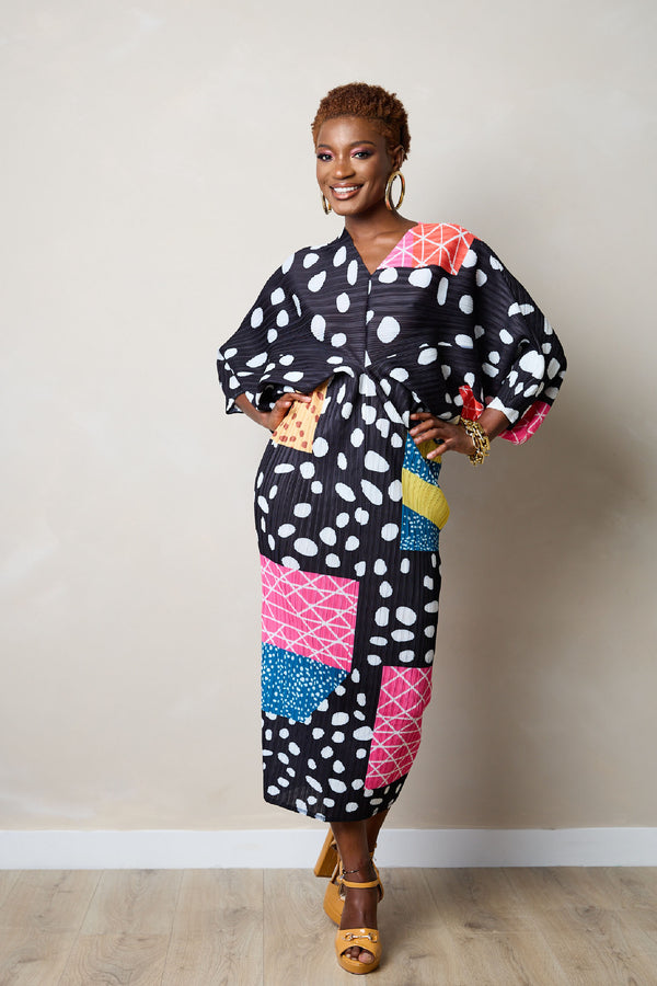 Dotted Stacey Black Print