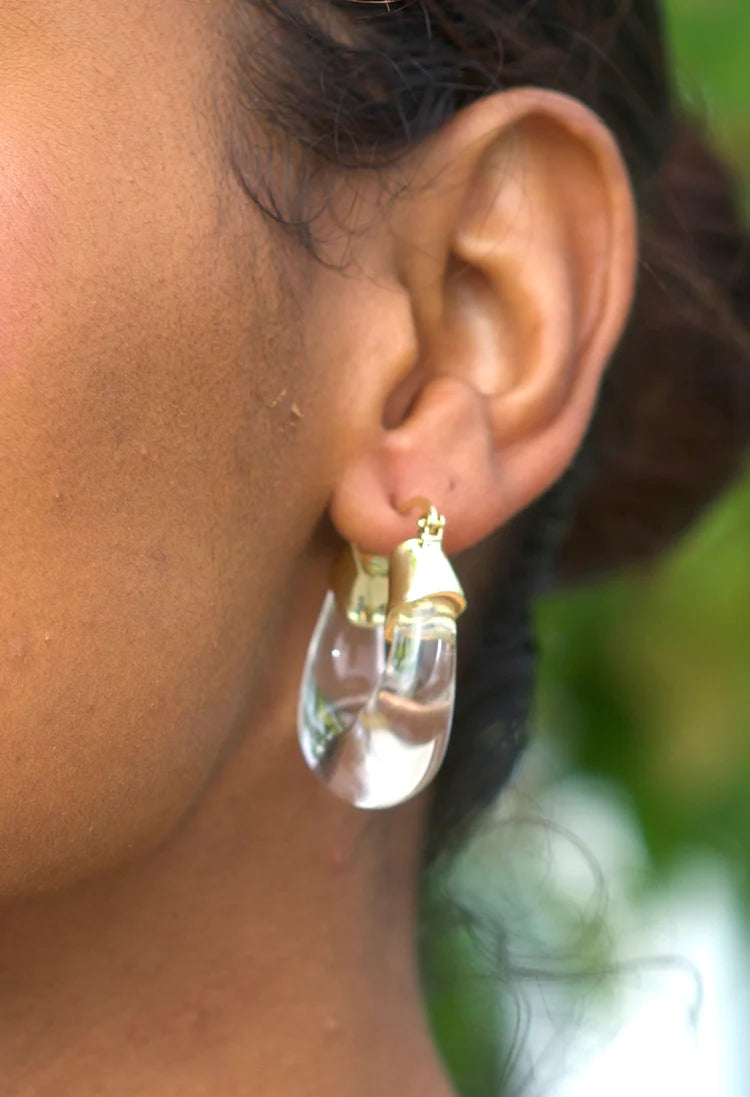 Lucite Chunky Hoops