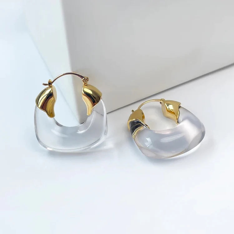 Lucite Chunky Hoops