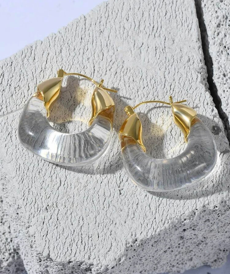 Lucite Chunky Hoops