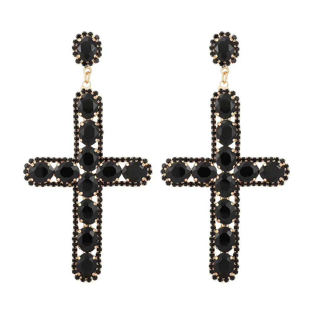 Cross Statement Earrings