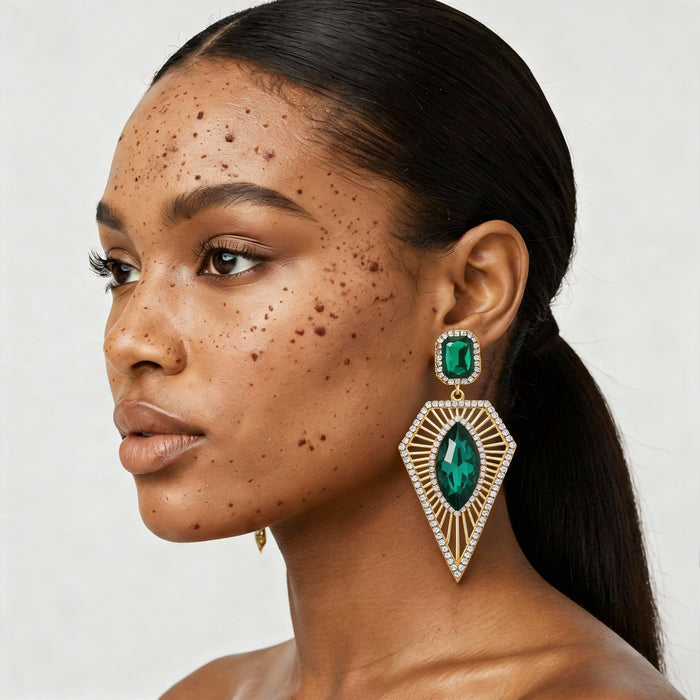 Helga Dangle Crystal Earrings