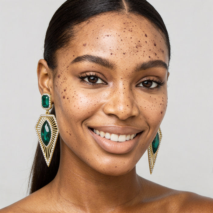 Helga Dangle Crystal Earrings