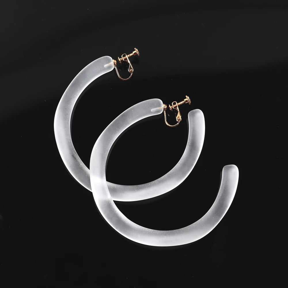 Wavy Acrylic Hoops