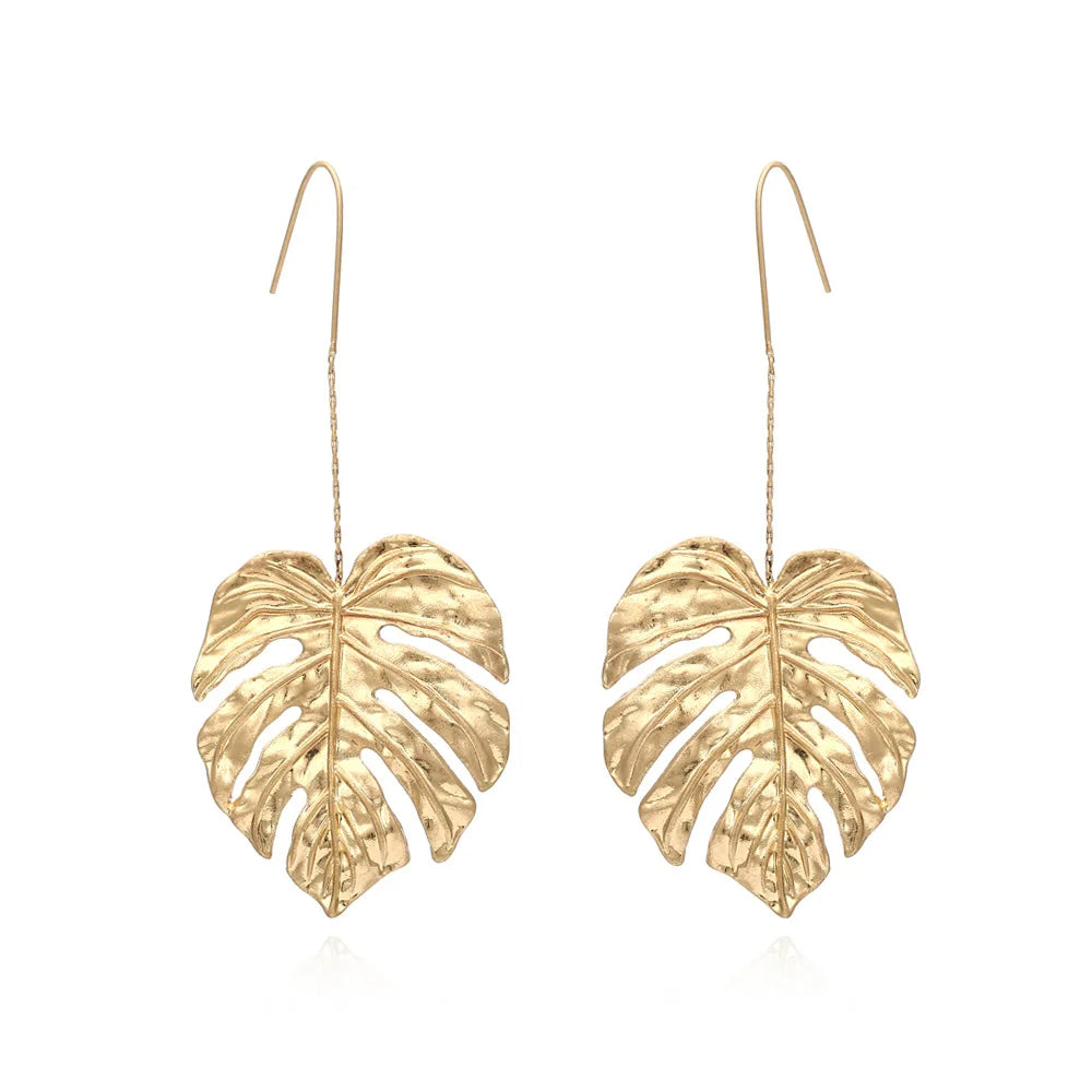 Tropical Leaf Statement Earring