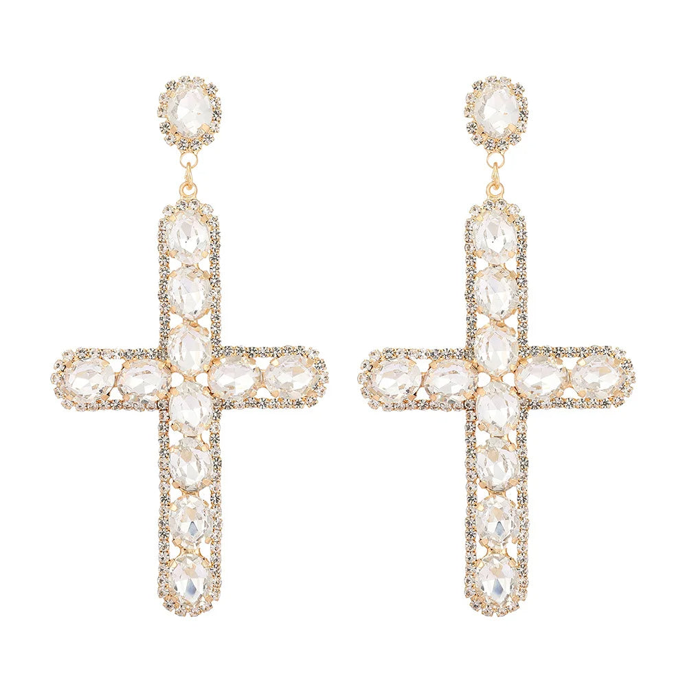 Cross Statement Earrings