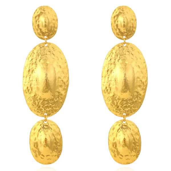 Fara Brass Drop Earrings