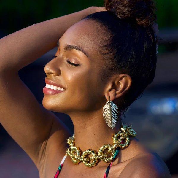 Leaf Statement Earrings