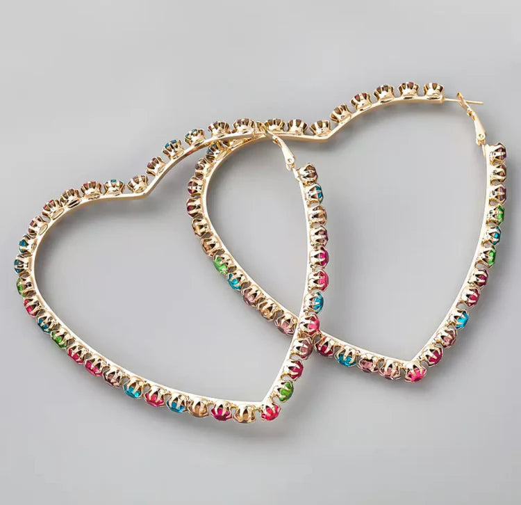 Sweetheart Hoop Earrings