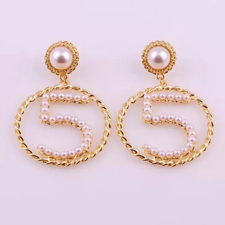 No. 5 Statement Earrings