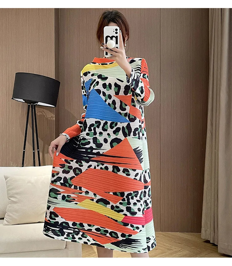 Animal Print Plisse