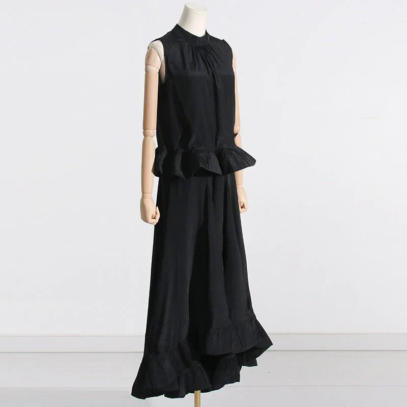 Two-Piece Ruffle Skirt Set