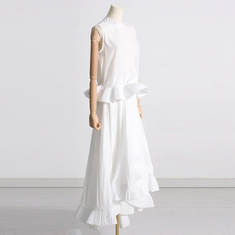 Two-Piece Ruffle Skirt Set