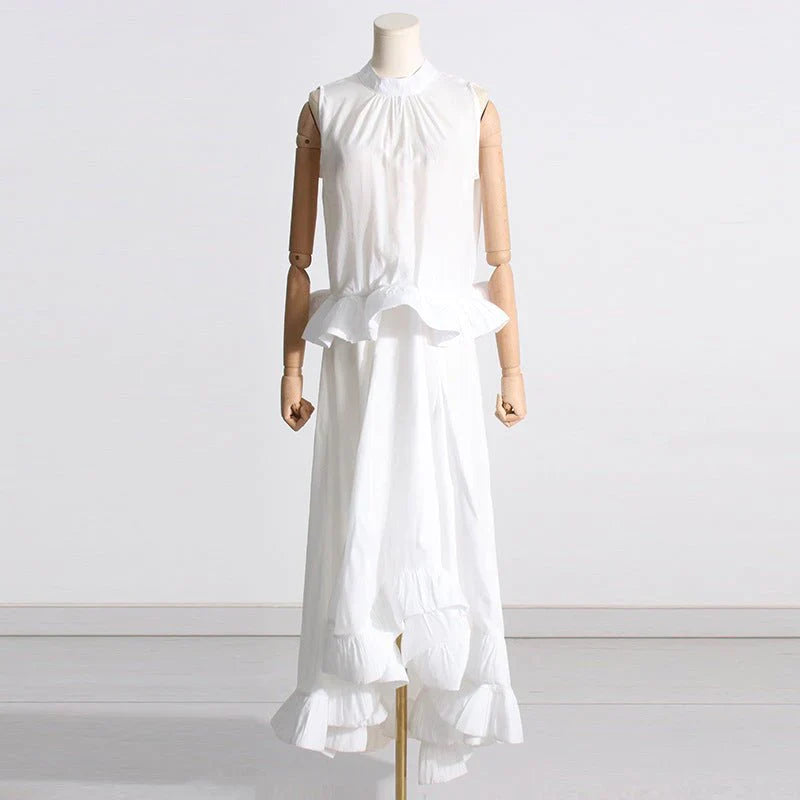 Two-Piece Ruffle Skirt Set