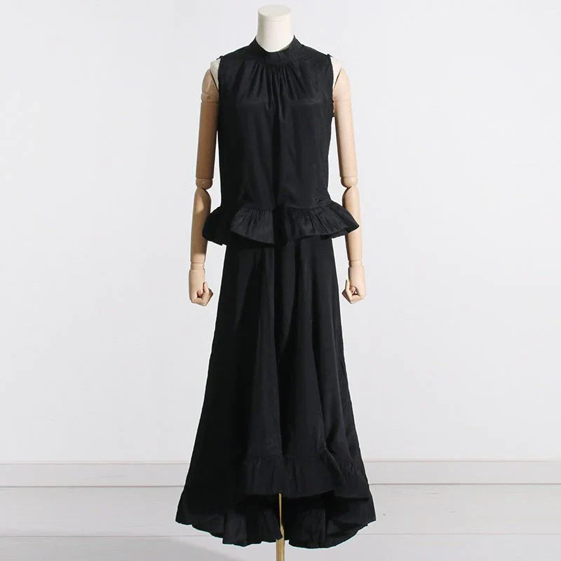 Two-Piece Ruffle Skirt Set