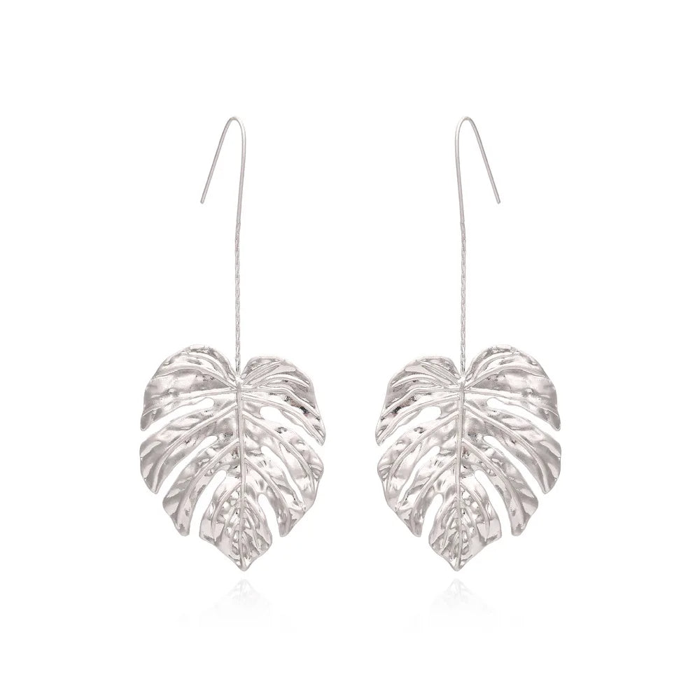 Tropical Leaf Statement Earring