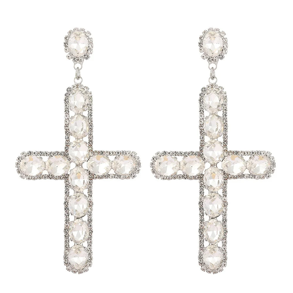 Cross Statement Earrings