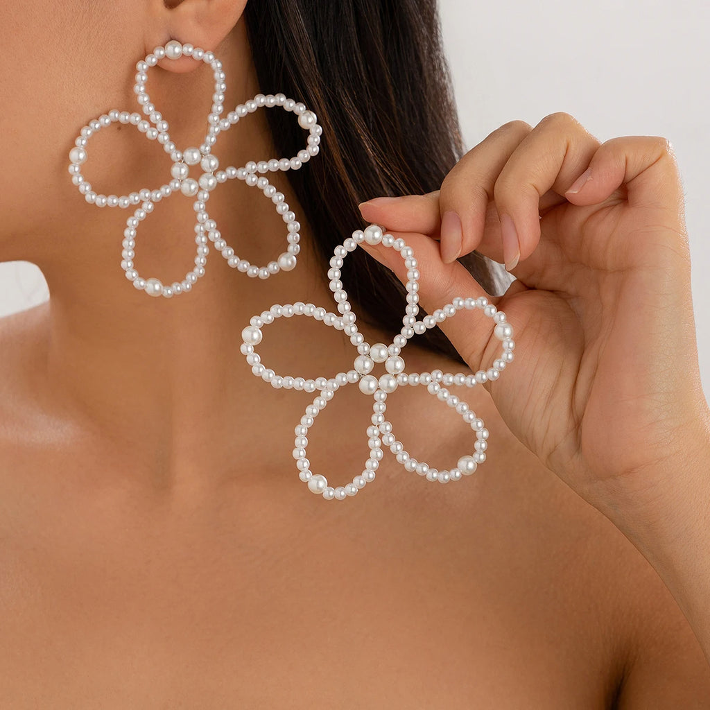 Beaded Petal Studs